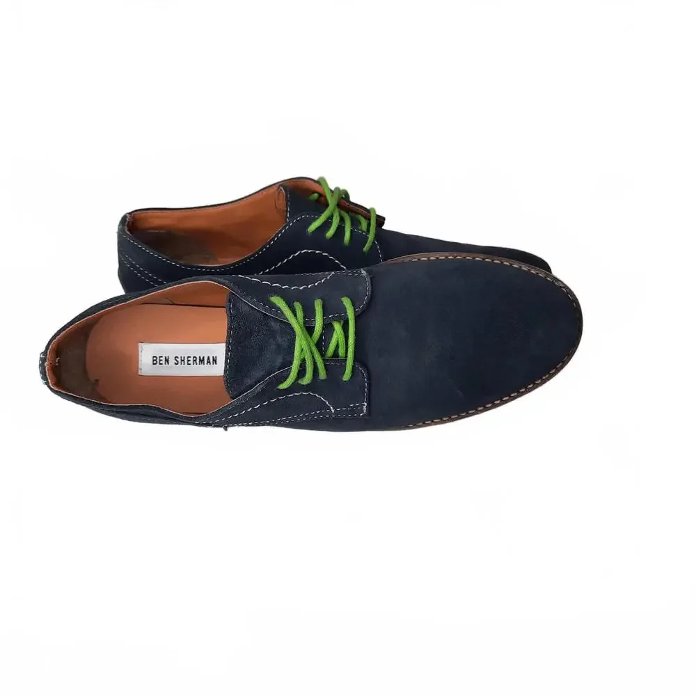 Ben Sherman Mickey Men's‎ Blue Suede Leather Shoes Size 10